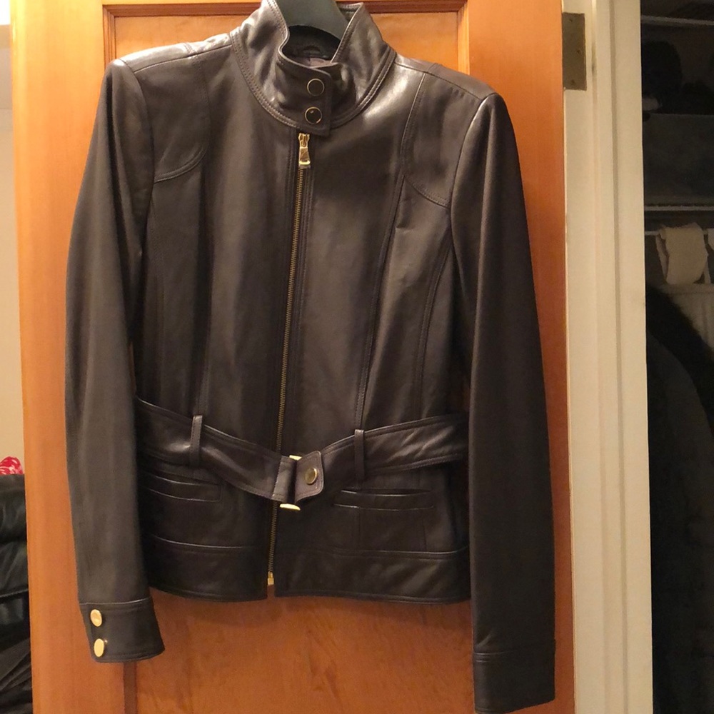 Antonio Melani 100% brown leather jacket